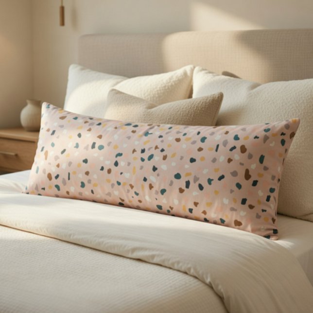 Modern Terrazzo Pattern Soft Neutral Body Pillow (Creator Uploaded)