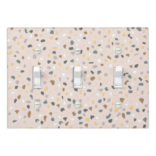 Modern Terrazzo Pattern Soft Neutral Light Switch Cover