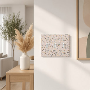 Modern Terrazzo Pattern Soft Neutral Light Switch Cover