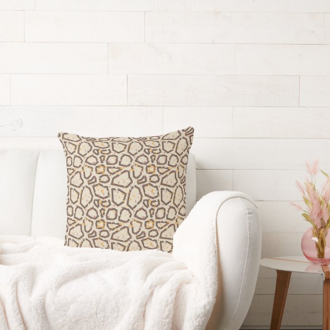 Modern Terrazzo Pattern Throw Pillow (Couch)