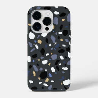 Modern Terrazzo Stone Texture Pattern iPhone 14 Pro Case