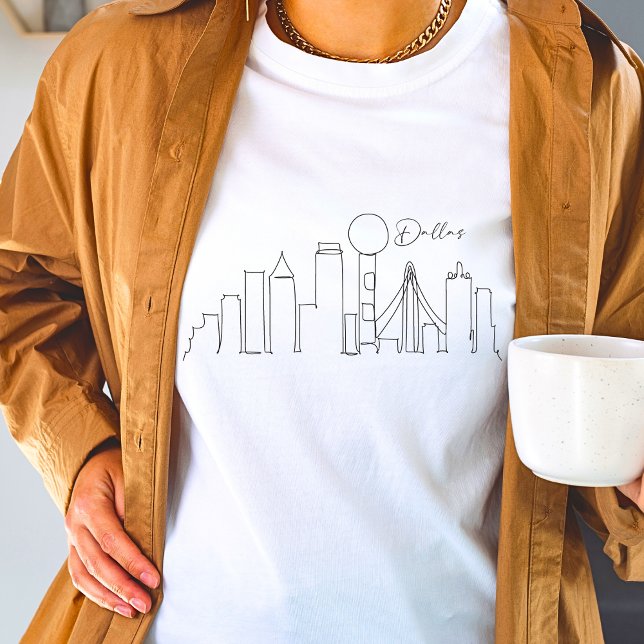  modern Texas Dallas hand line design T-Shirt (Creator Uploaded)