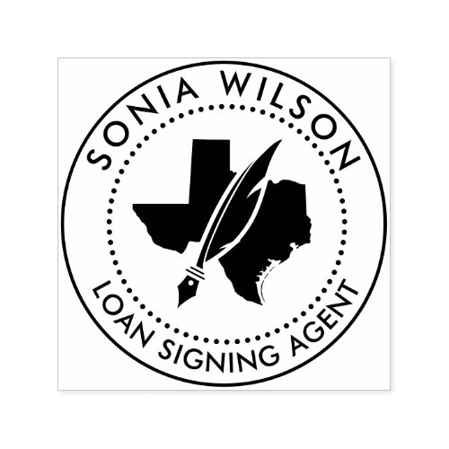 Modern Texas Notary Public Loan Signing Agent Self_inking Stamp