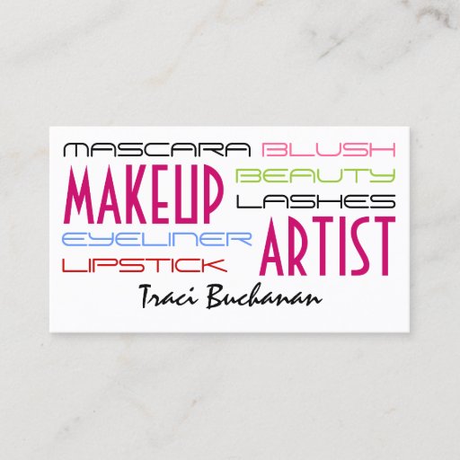 Customizable Makeup Artist Business Cards