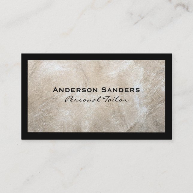Modern Texture | Classic Black Borders Business Card (Front)