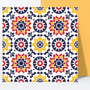 Modern Texture Mexican Papel Picado Colorful Ceramic Tile