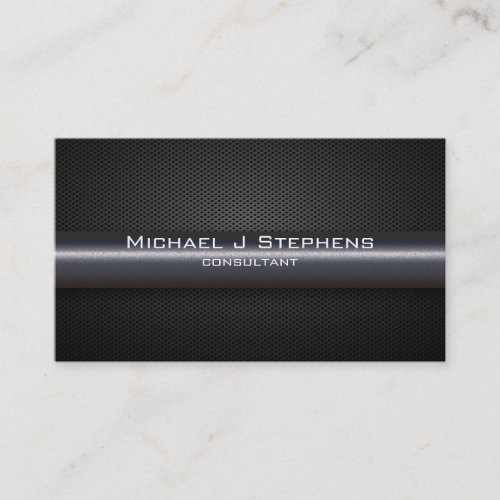 Modern Texture Pattern Simple Black and Silver Business Cards