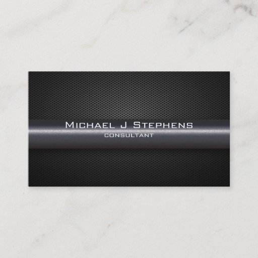 Customizable Modern Texture Pattern Simple Black and Silver Business Cards