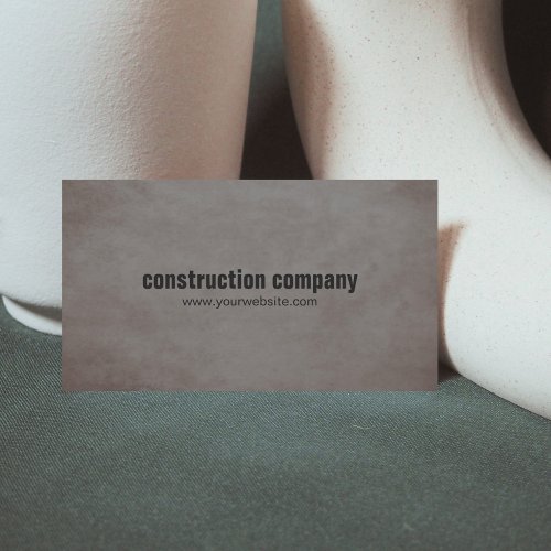 Modern Texture Stone Dark Construction Business Card