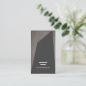 Modern Texture Stone Dark Grey Construction Business Card (Standing Front)
