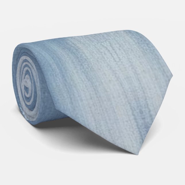 Modern Textured Denim Neck Tie (Rolled)