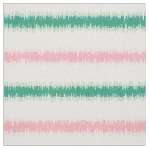 Modern textured pink green ikat stripes patten fabric