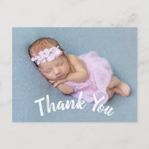 Modern Thank You Baby Birth Announcement Postcard
