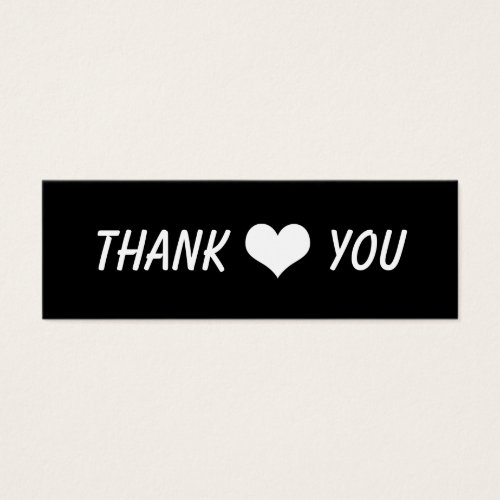 Modern Thank You Bold Text And Heart Wedding Business Cards