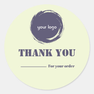 Modern Thank You Business Sticker | Personalized