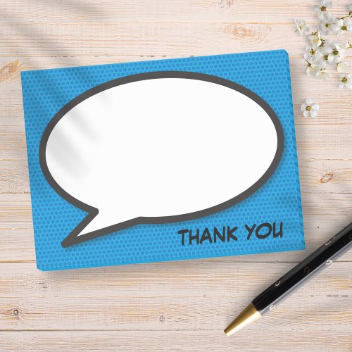 Modern Thank You Comic Book Pop Art Speech Bubble  Post_it Notes