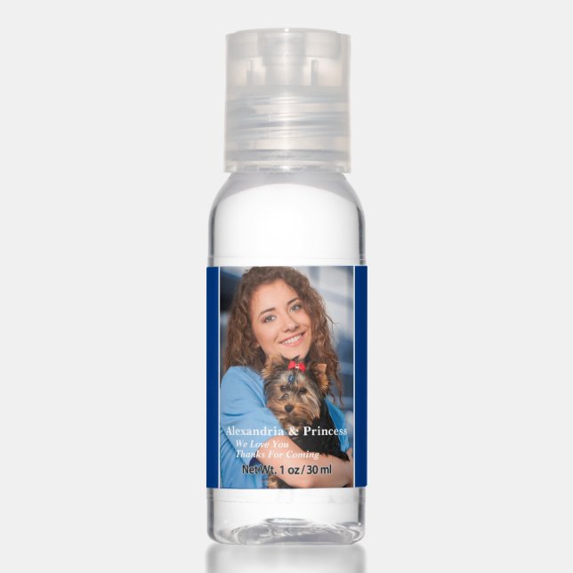 Modern Thank You Custom Photo Elegant  Hand Sanitizer (Front)