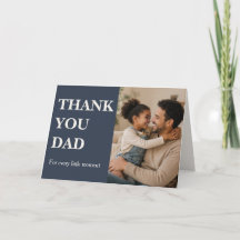 Modern thank you dad Photo Card - Father's day