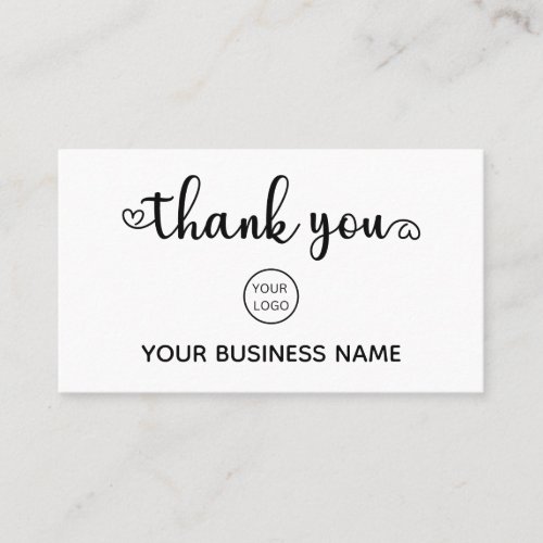 Modern Thank You For Shopping Promo Code Discount Card