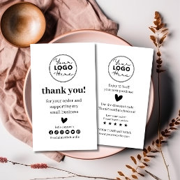 Modern Thank You For Shopping Small Branding Business Card