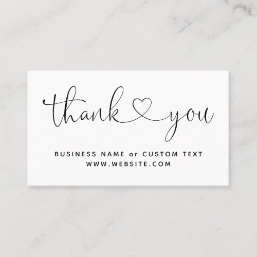 Modern Thank You For Shopping Small Branding Business Card