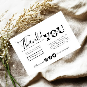 Modern Thank You For Shopping Small Branding Card