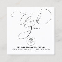 Modern Thank You For Shopping Small Branding Squar