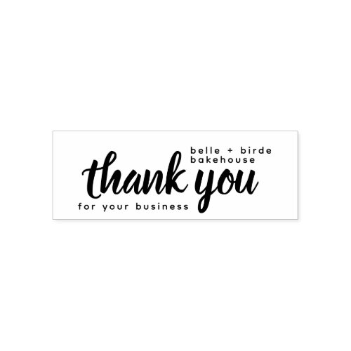 Modern Thank You For Your Business Script  Self_inking Stamp