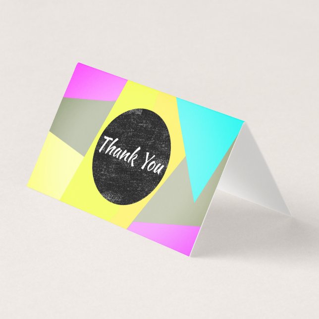 modern thank you geometric abstract art (Front)