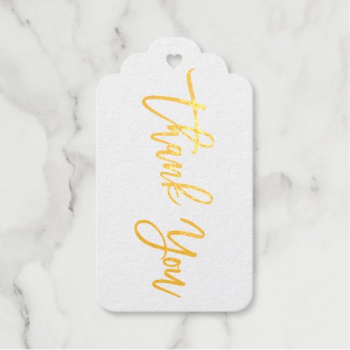 Modern Thank You Gold Foil Favor Foil Gift Tags