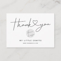 Modern Thank You Heart Business Packaging Insert