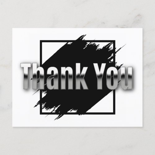 Modern Thank You  Logo Style Postcard