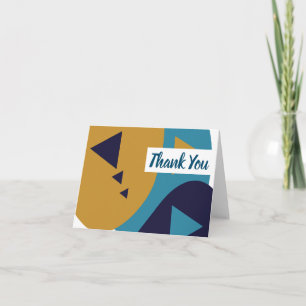 Modern Thank You Organic Abstract Shapes Card