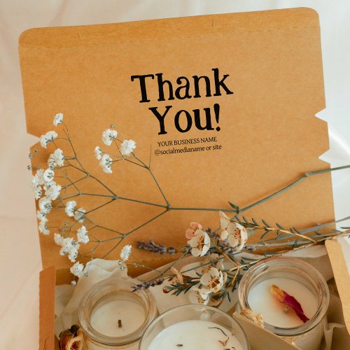 Modern Thank You Packaging Business  Rubber Stamp