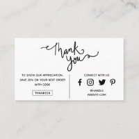 Modern Thank You Promo Code Social Media Logo