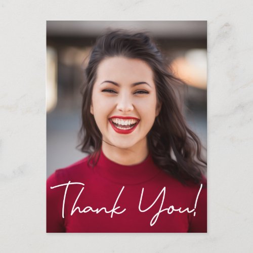 Modern Thank you School Photo Graduation Announcement Postcard