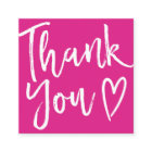 Modern thank you script order minimal hot pink