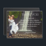 modern thank you script wedding photo magnet<br><div class="desc">elegant thank you stylish modern script wedding photo magnet</div>