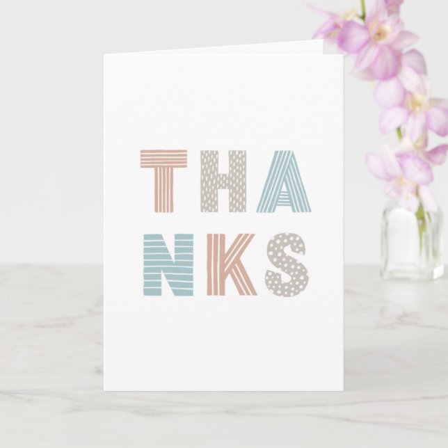 Modern Thank You Typography. Bold Lettering Thanks Card (Orchid)