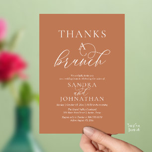 Modern Thanks a Brunch Wedding Weekend Celebration Invitation