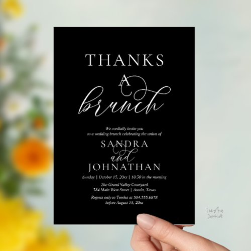 Modern Thanks a Brunch Wedding Weekend Celebration Invitation
