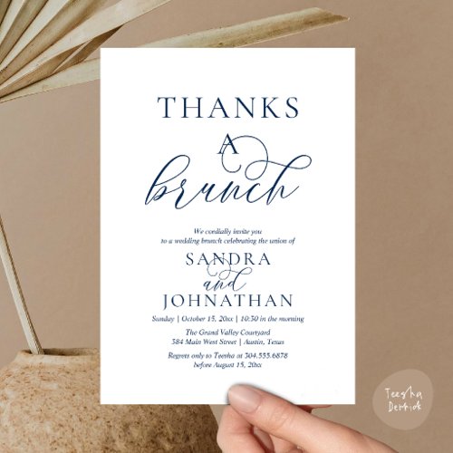 Modern Thanks a Brunch Wedding Weekend Celebration Invitation