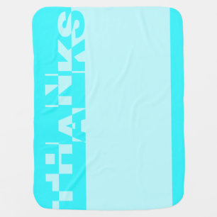 Modern THANKS Banner + your backgr. & ideas Stroller Blanket