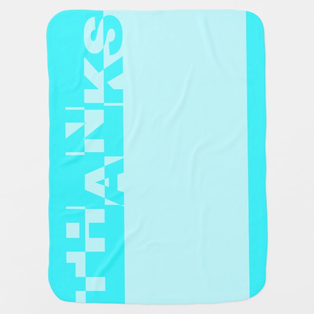 Modern THANKS Banner + your backgr. & ideas Stroller Blanket (Front)