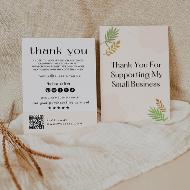 Modern Thanks For Your Purchase Card (Creator Uploaded)