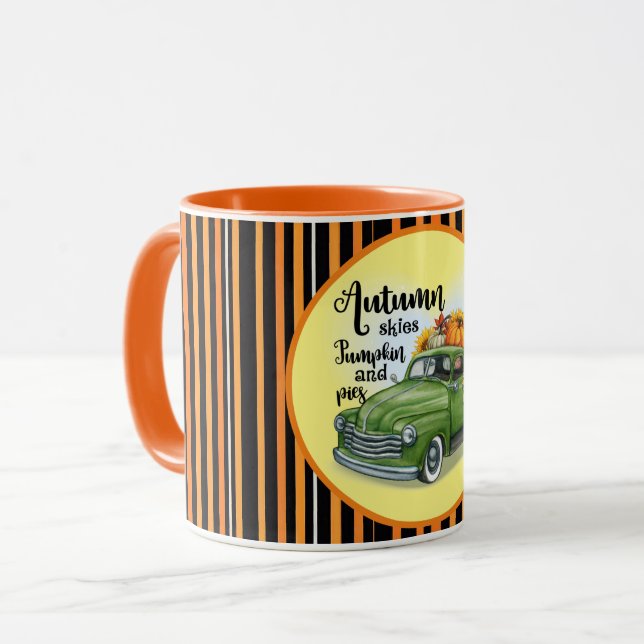 Modern Thanksgiving Beautiful Autumn Collection Mug (Front Left)