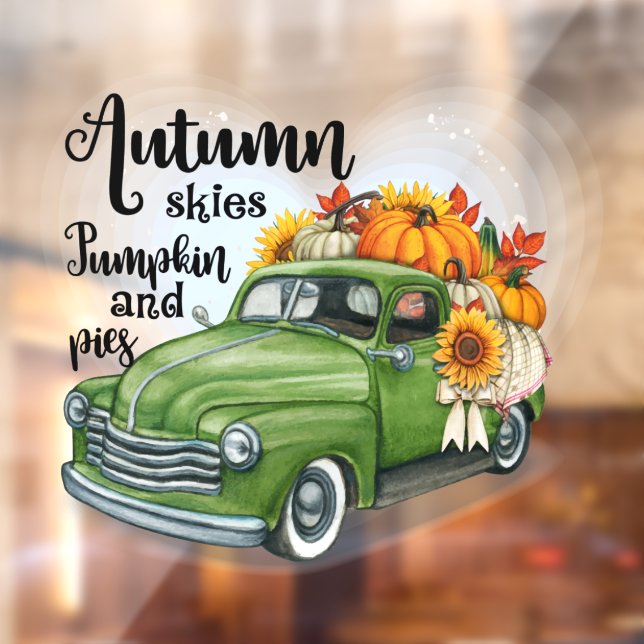 Modern Thanksgiving Beautiful Autumn Collection Window Cling (Sheet 2)