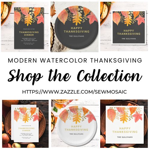 Modern Thanksgiving Dinner Invitation Postcard