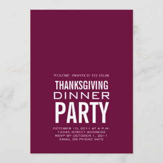 MODERN THANKSGIVING DINNER PARTY INVITATION WINE