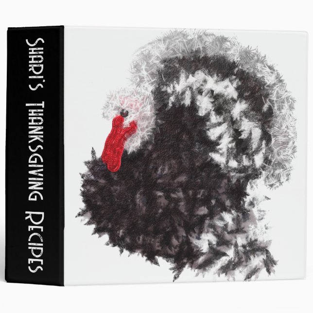 Modern Thanksgiving glam turkey recipes 3 Ring Binder (Front/Spine)